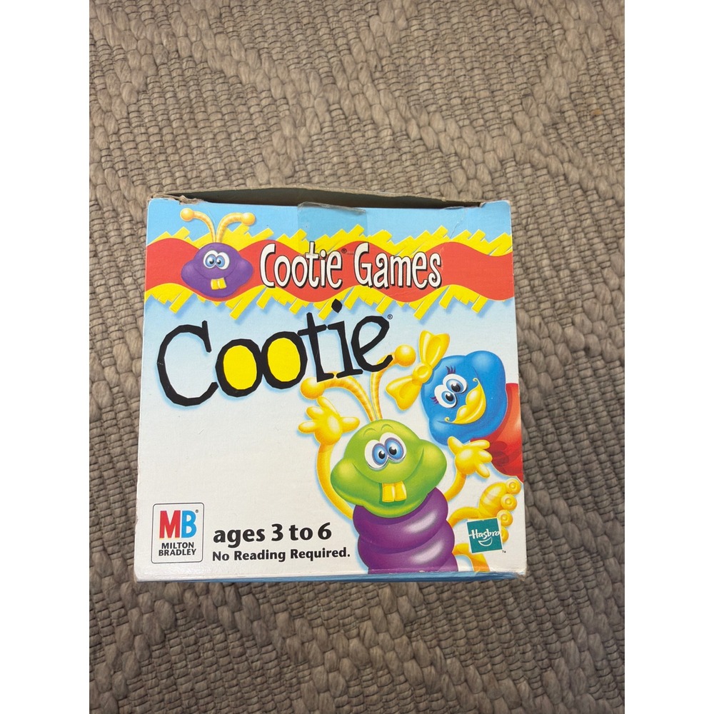 Milton Bradley Cootie Game Kids Ages 3-6 Vintage 1999 Hasbro Bug Building Toy